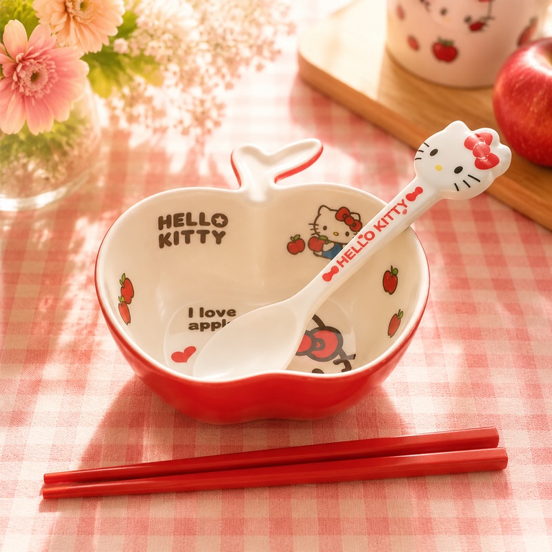 Dim Sum Basket - Set peralatan makan melamin Hello Kitty,