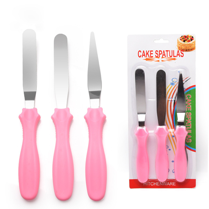 Okonomiyaki Spatula - 3 Buah/Set Spatula Kue Mentega Krim