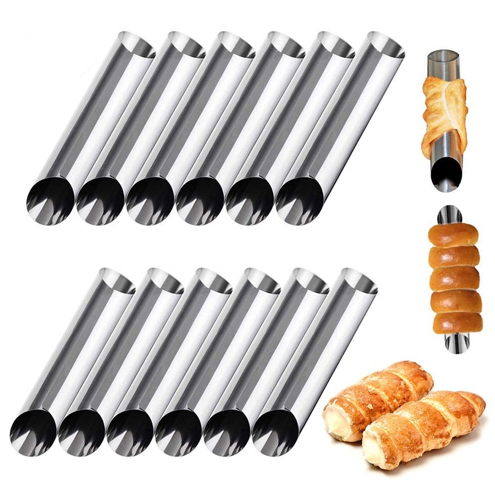 Cetakan Cannoli Logam 6 pcs/se - Danish Pancake Pan ulasan dan harga