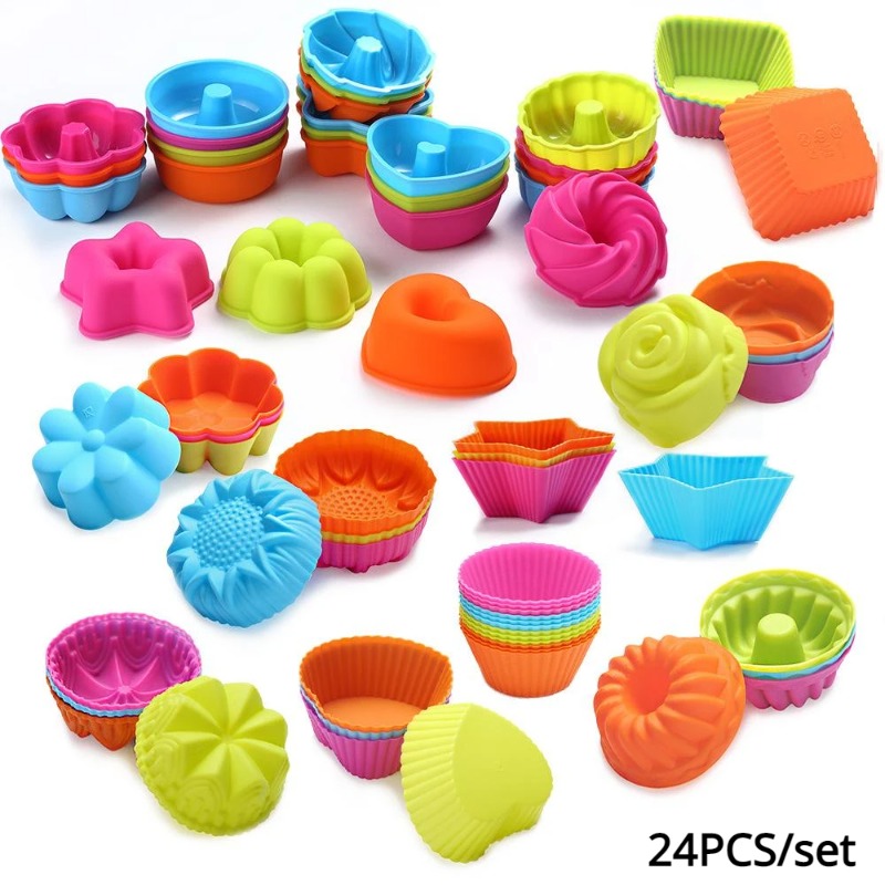 24 Pcs Cetakan Kue Muffin Sili - Donut Mold Silicone ulasan dan harga